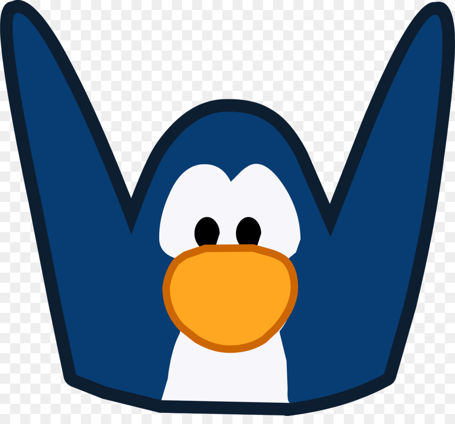 A penguin avatar from club penguin raising their arms up
